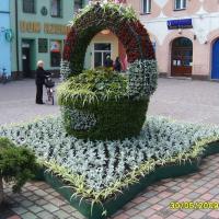 kosz kwiatowy z serwetą 1