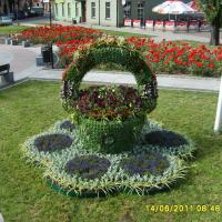 kosz kwiatowy z serwetą 6